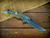 XM-18 3.5" Spearpoint-S45VN-Stonewash Blade-Honeycomb Fade-Blue/Gold-Blue Ti Hardware