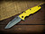 Eklipse-S45VN-Harpoon Spanto-Stonewash Blade-Bead Blast Blue-Yellow G10-Bronze Ti hardware