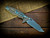 Eklipse-S45VN-Harpoon Spanto-Stonewash Blade-Bead Blast Bronze-Smooth Black Micarta-Light Blue Ti hardware