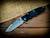 Eklipse-S45VN-Harpoon Spanto-Stonewash Blade-Bead Blast Bronze-Smooth Black Micarta-Light Blue Ti hardware