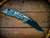 Assembly Special-XM-18 3.5"-Non Flipper-Bowie-Battle Black Blade-Full Textured Titanium Bead Blast Blue-Green Titanium Hardware-Lockside