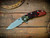 XM-18 3.5" Harpoon Spanto-S45VN-Working Finish Honeycomb Fade-Wood/Resin-Working Finish Hardware/Red Standoffs