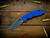 XM-18 3.5"-20CV-Non Flipper-Slicer Hollow Ground-Stonewash-Blue G10