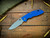 XM-18 3.5"-20CV-Non Flipper-Slicer Hollow Ground-Working Finish-Blue G10