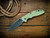 XM-18 3.5" Skinny Slicer-Hollow Ground-Magnacut-Stonewash Bronze-Translucent Green G10