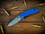 XM-18 3.5" Skinny Slicer-Hollow Ground-Magnacut-Battle Blue-Blue G10