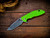Assembly Special-XM-18 3.5" Spanto-S45VN-Battle Black-Stonewash Blade-Lime Green G10-Light Green Titanium Hardware/TS/Green Alum Standoffs-Scale Side