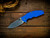 Assembly Special-Jurassic-Slicer Hollow Ground-Magnacut-Stonewash Rose Gold-Blue G10-Blue Titanium Hardware-Scale Side