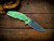 Assembly Special-Jurassic-Slicer Hollow Ground-Magnacut-Stonewash Blade-Acid Green-Blue G10-Brass Hardware-Lockside