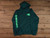 Hinderer Hoodie Forrest Green with Neon Green Text -Front