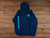 Hinderer Hoodie Navy Blue with Blue Text - Front