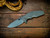 Jurassic-Slicer Hollow Ground-Magnacut-Full Titanium Working Finish-Holey Clip-Scale Side