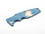 Eklipse 3.5"Titanium Scale-Milled Horse Head Logo-Stonewash Blue-Textured-Silver
