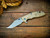 Assembly Special-XM-18 3.5" Aggressor-Magnacut-Bead Blast Blue-Smooth OD Green Micarta-Light Blue Bead Blast Titanium Hardware-Scale Side