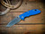 XM-18 3.5" Skinny Harpoon Spanto-Magnacut-Stonewash Blade-Stonewash DLC-Blue G10