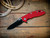 XM-18 3.5" Skinny Slicer-Hollow Ground-Magnacut-Stonewash DLC-Red G10