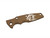 Eklipse 3.5" Skinny Titanium Scale-Milled Horse Head Logo-Battle Bronze-Smooth-Silver Bronze