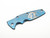 Eklipse 3.5" Skinny Titanium Scale-Milled Horse Head Logo-Stonewash Blue-Smooth-Silver Blue