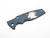 Eklipse 3.5" Skinny Titanium Scale-Milled Horse Head Logo-Battle Blue-Blue Silver