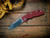 XM-18 3.5"-20CV-Slicer-Hollow Ground-Stonewash DLC-Stonewash Blade-Red G10