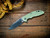 XM-18 3.5"-20CV-Slicer-Hollow Ground-Stonewash DLC-Stonewash Blade-Translucent Green G10