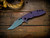 XM-18 3.5" Aggressor-Magnacut-Battle Black-Working Finish-Black Nitride Hardware-Purple G10