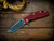Assembly Special-XM-18 3.5" Spanto-20CV-Stonewash Gold-Red G10-Brass/Red Aluminum Standoffs-Scale Side
