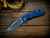 Assembly Special-XM-18 3.5" Spanto-20CV-Stonewash Blue-Blue/Black G10-Brass Hardware-Scale Side