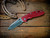 XM-18 3.5" Spanto-20CV-Stonewash DLC-Stonewash Two Tone Blade-Smooth Red G10
