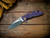 Assembly Special-XM-18 3.5"-20CV-Slicer-Hollow Ground-Stonewash Two Tone-Special Anodized-Purple G10-Brass Hardware-Scale Side