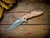 Assembly Special-XM-18 3.5"-20CV-Slicer-Hollow Ground-Working Finish Two Tone-Special Anodized-Smooth Natural Micarta-Battle Blue Titanium Hardware-Scale Side
