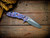 XM-18 3.5"-20CV-Spanto-Working Finish Two Tone-Stonewash Purple-Smooth Black G10-Copper Hardware