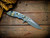 Assembly Special-XM-18 3.5"-20CV-Spanto-Working Finish Two Tone-Stonewash Blue/Gold-Blue G10-Brass Hardware-Lockside
