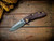 Assembly Special-XM-18 3.5"-20CV-Spanto-Working Finish Two Tone-Battle Purple-Textured Burgundy Micarta-Brass Hardware-Scale Side