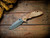 Assembly Special-XM-18 3.5"-20CV-Spanto-Working Finish Two Tone-Stonewash Blue-Smooth Natural Micarta-Brass Hardware-Scale Side
