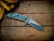 Assembly Special-XM-18 3.5"-20CV-Slicer-Hollow Ground-Two Tone-Stonewash Blue-Smooth Natural Micarta-Bronze Titanium Eklipse Hardware-Lockside