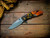 Assembly Special-XM-18 3.5"-20CV-Slicer-Hollow Ground-Two Tone-Battle Blue-Wood/Resin-Brass Hardware-Scale Side