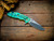 XM-18 3.5"-20CV-Slicer-Hollow Ground-Two Tone-Special Stonewash Ano-Lime Green G10-Brass Hardware