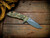 XM-18 3.5"-20CV-Slicer-Hollow Ground-Two Tone Blade-Battle Green-Black G10-Copper Hardware