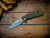 Assembly Special-XM-18 3.5"-20CV-Slicer-Hollow Ground-Two Tone Blade-Battle Green-Green/Black G10-Copper Hardware-Scale Side