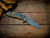Assembly Special-XM-18 3.5"-20CV-Slicer-Hollow Ground-Two Tone Blade-Battle Bronze-Translucent Green G10-Battle Blue Titanium Hardware-Lockside
