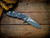 Assembly Special-XM-18 3.5"-20CV-Slicer-Hollow Ground-Two Tone Blade-Battle Blue-Black/Black G10-Brass Hardware-Lockside