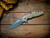 Assembly special-XM-18 3.5"-20CV-Slicer-Hollow Ground-Two Tone Blade-Special Battle Finish-Smooth OD Green Micarta-Battle Bronze Titanium Hardware-Scale Side