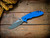 XM-18 3.5"-20CV-Slicer-Hollow Ground-Two Tone Blade-Battle Blue-Smooth Blue G10-Blue Ti Eklipse HardwareAssembly Special-XM-18 3.5"-20CV-Slicer-Hollow Ground-Two Tone Blade-Battle Blue-Smooth Blue G10-Blue Titanium Eklipse Hardware-Scale Side