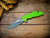 Assembly Special-XM-18 3.5"-20CV-Slicer-Hollow Ground-Two Tone Blade-Battle Purple-Lime Green G10-Brass Hardware/Titanium Standoffs-Scale Side