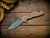 Assembly Special-XM-18 3.5"-20CV-Spanto-Battle Blue-Textured Natural Micarta-Brass Hardware-Scale Side