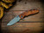 XM-18 3.5"-20CV-Spanto-Battle Blue-Curly Koa-Ti Hardware/Copper Standoffs