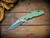 Assembly Special-XM-18 3.5"-20CV-Spanto-Two Tone Blade-Light Battle Blue-Smooth Translucent Green G10-Copper Hardware-Scale Side