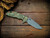 XM-18 3.5"-20CV-Spanto-Battle Green-Textured Burgundy Micarta-Copper Hardware