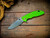 Assembly Special-XM-18 3.5"-20CV-Slicer-Hollow Ground-Working Finish Two Tone-Stonewash Blue/Purple-Lime Green G10-Brass Hardware-Scale Side